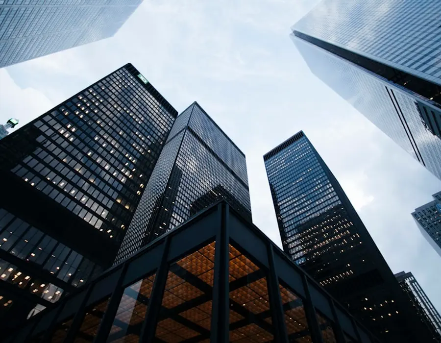 Modern office building for international transfers